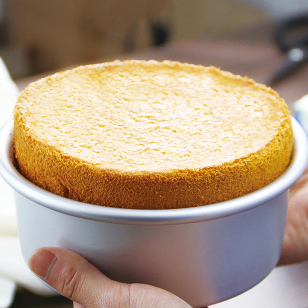 Aluminum Cake Pan 2/4/5/6/7/8Inch Round Non-Stick Cake Mold Anodised Aluminum with Removable Base for Birthday Wedding Party