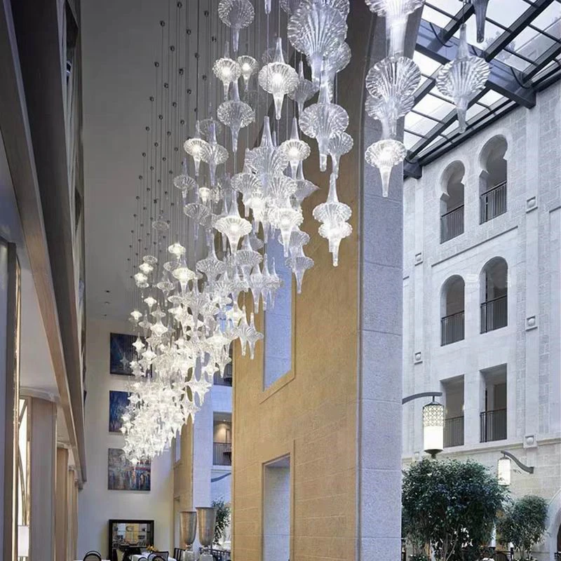 Unique Creative Project Chandelier light For Hotel Restaurant Wedding Decoration big Hanging Lamp Pendant Light Stair Chandelier