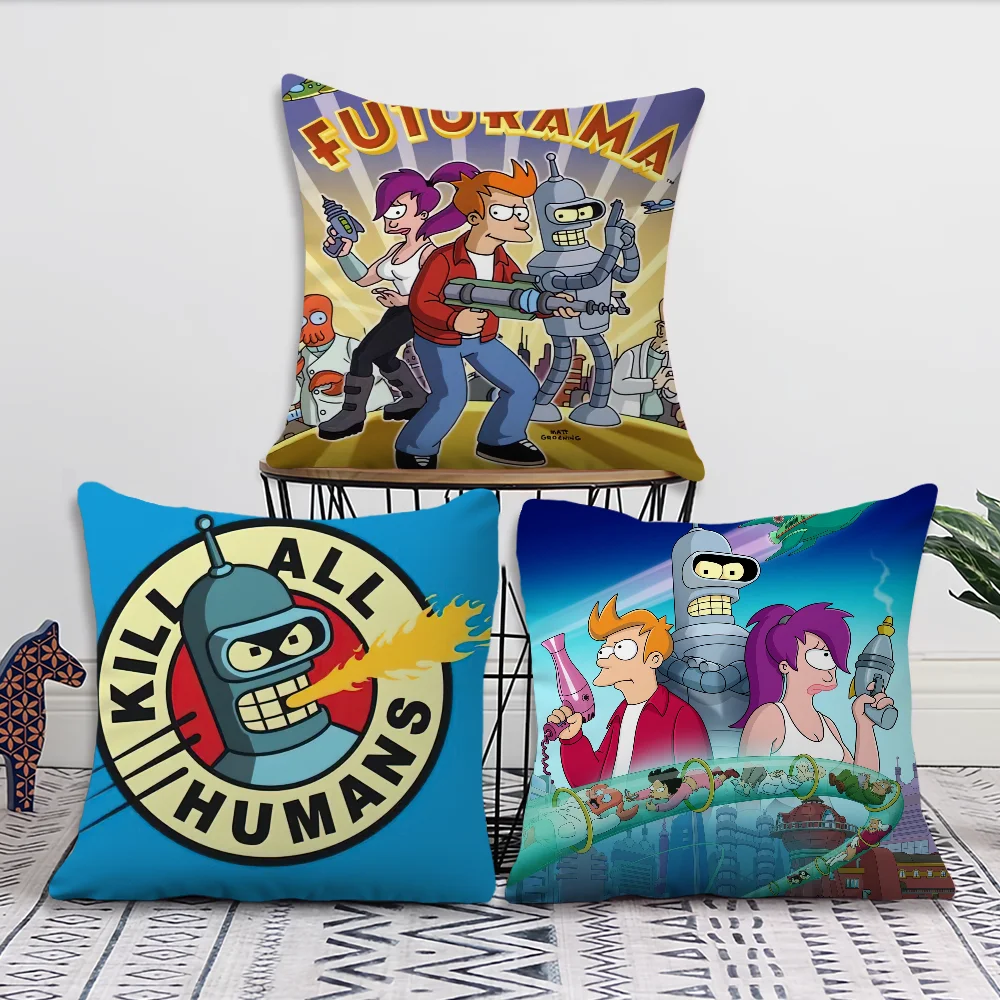 Cartoon Decoration Room Home F-Futuramas Sofa living Office Car Nordic Cool Simplicity Pillow Cover