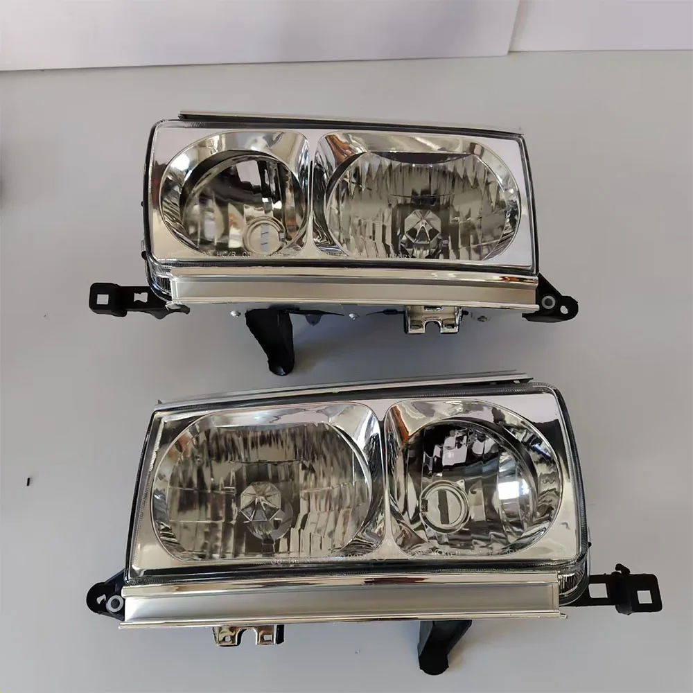 Crystal Headlight Replacement for Toyota Land Cruiser 80 Series LC80 FJ80 1990 To 1995 Pair Headlamp view 2