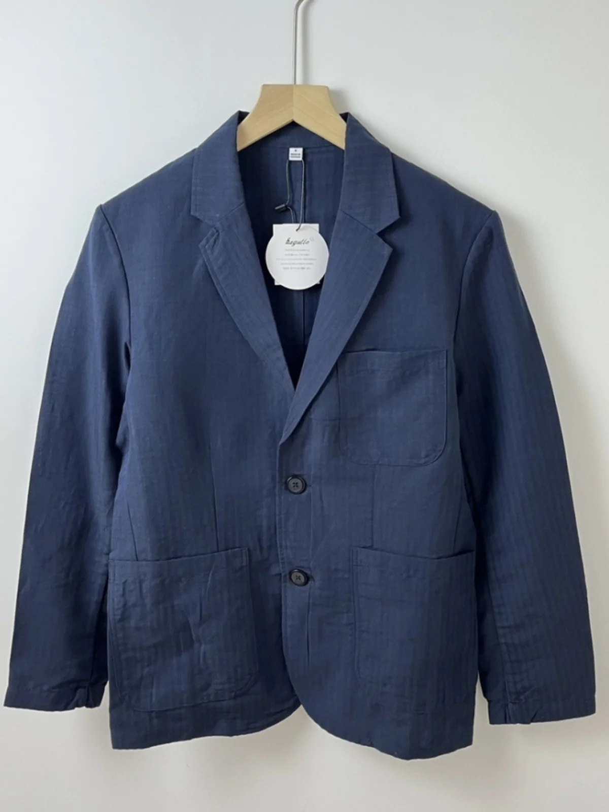 

Мужской повседневный хлопково-льняной свободный крой, дышащий деловой повседневный костюм, модный цветной джет, летняя одежда