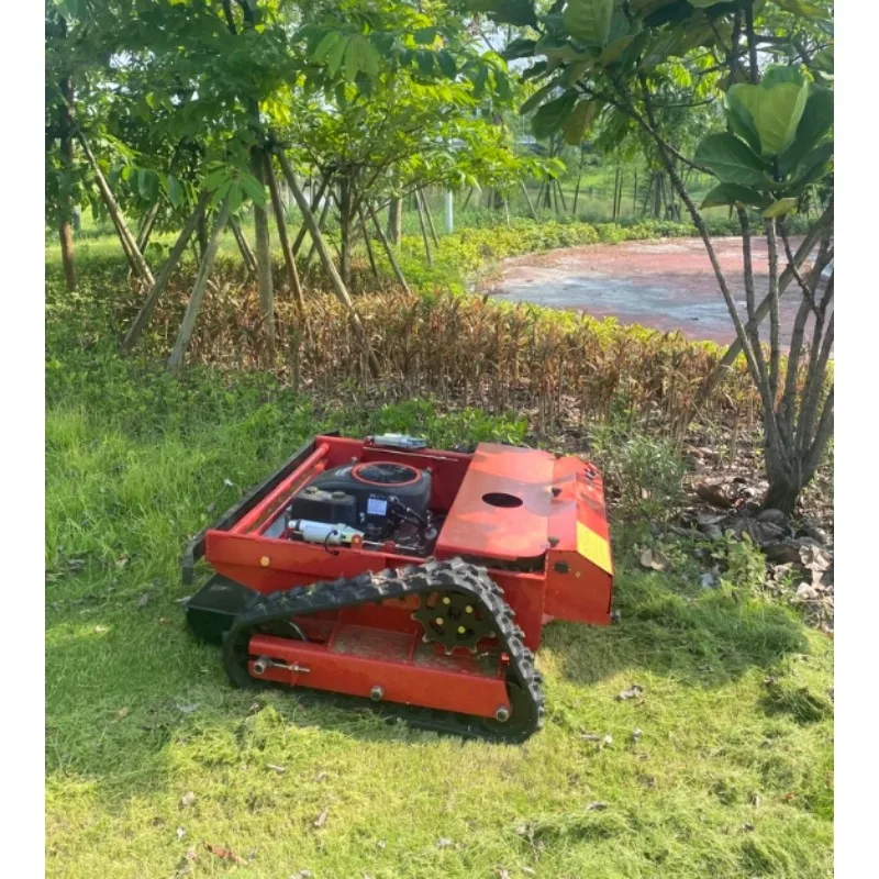 Remote-controlled Track-type Lawn Mower for Orchards and Grass Trimming