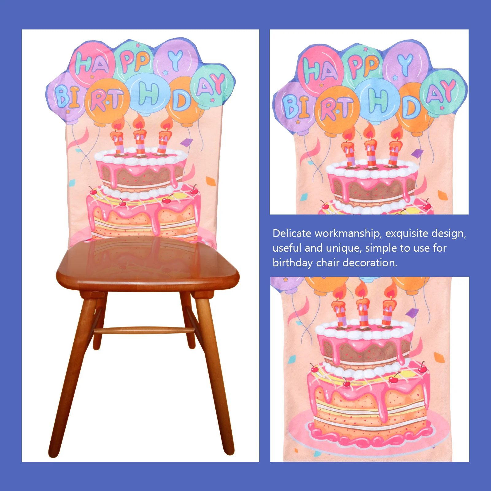 Juste de Chaise d'Anniversaire pour Décoration, Siège pour Enfant, ix, Joyeux Irritation, Chambre, Bureau, Mariage