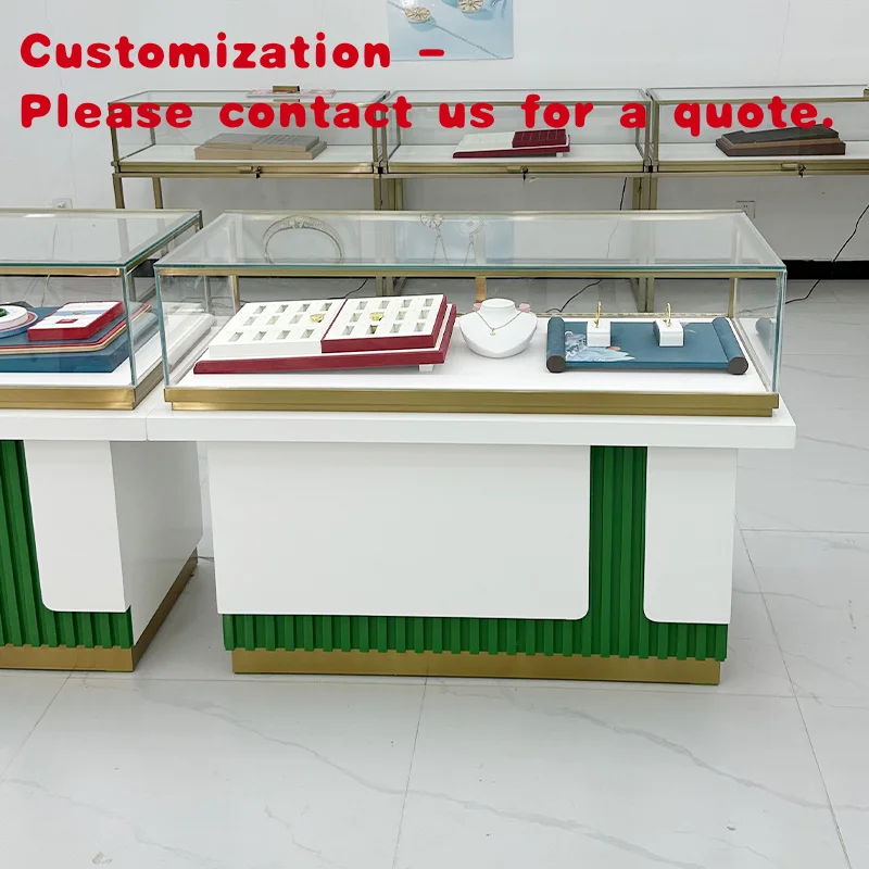 

На заказ. Роскошный современный шкаф-витрина для ювелирных изделий из нержавеющей стали, набор из закаленного стекла, светодиодное освещение, настраиваемый размер, цветные ювелирные изделия