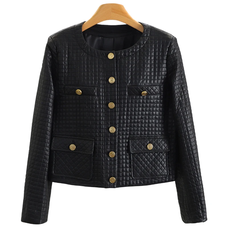 Bella ronde Ne Plaid ort jas dames herfst bovenkleding button-up casual Sle vezelmateriaal lang Sve ademend