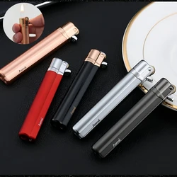 AOMAI Grinding Wheel Torch Lighter Metal Windproof Blue Jet Flame Cigarette Lighter Inflatable Gas Lighter Smoking Accessories
