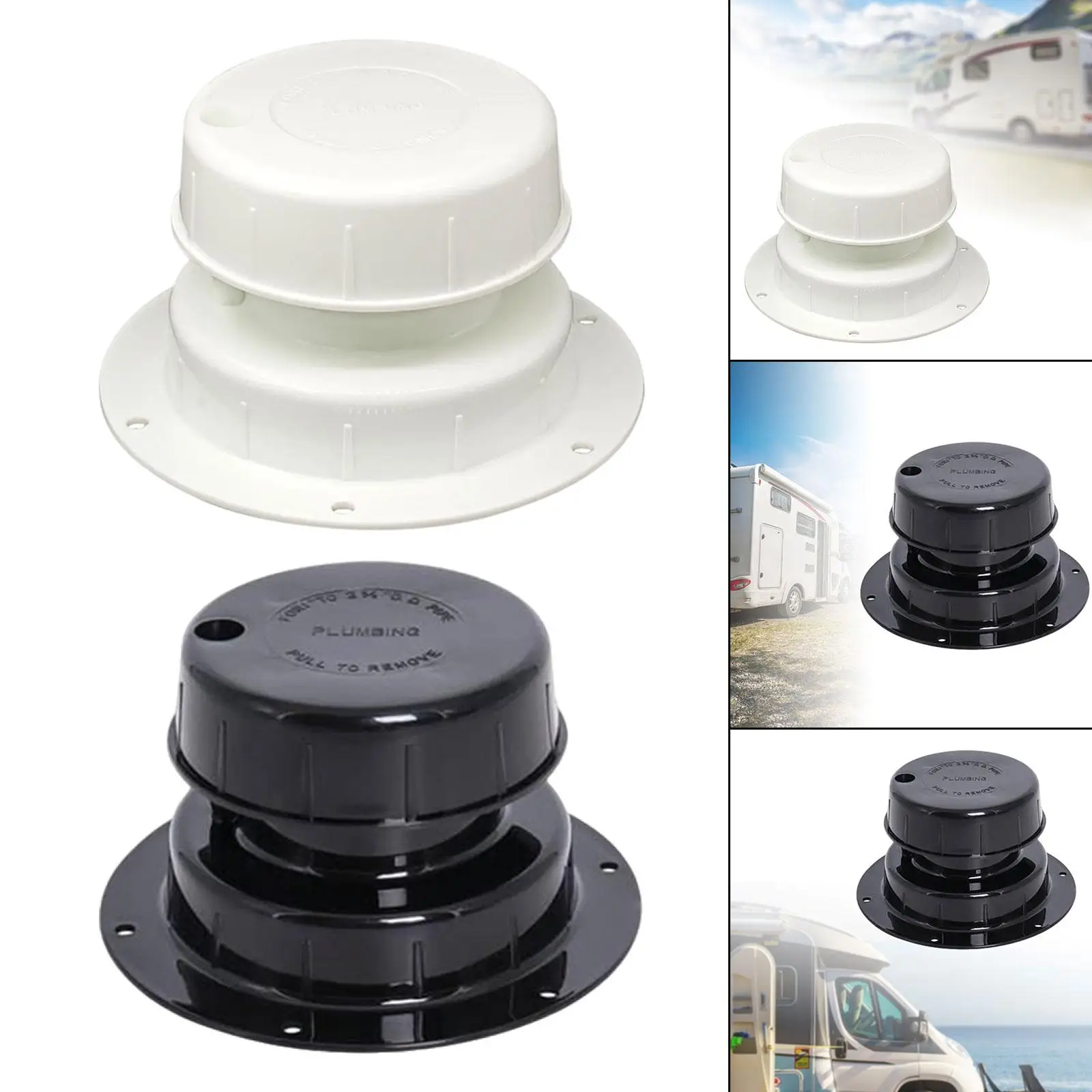 Universal RV Roof Vent Cover Plastic Plumbing Vent Cap for Trailer Accessories Dustproof Assembly for Yacht Boat