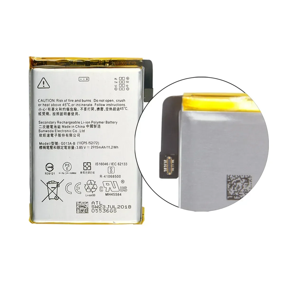 100% Orginal G013A-B 2915mAh Replacement Battery For Google Pixel 3 Pixel3 Genuine Latest Production Phone Batteries+Tools