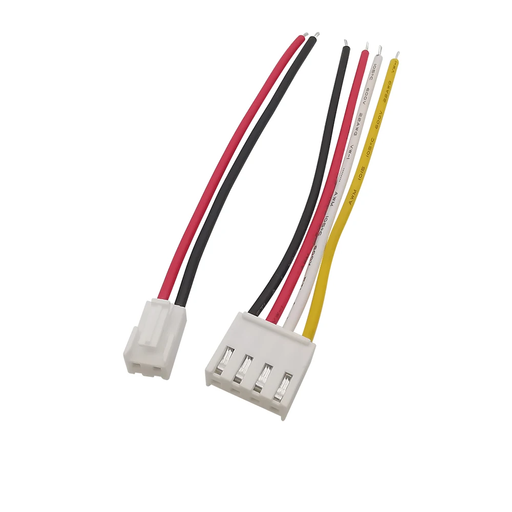 VH 3.96mm Pitch 2P 3 4 5 6 8 10 Pin Female Plug Connector Wire Cable 22AWG 10CM 20CM 30CM VH3.96 Single Head Wires