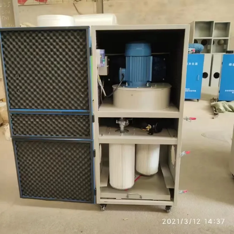 Mobile Pulse Bag Filter Dust Collector For Grinding Polishing Dust Extraction Industrial Environmental Equipment