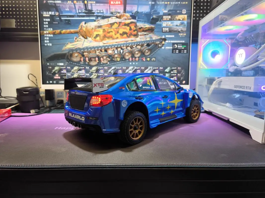 1/10 4WD RC فرش الانجراف سيارة 60-80 km/ساعة إضاءة مقاومة للماء ضوء 2.4 جيجا هرتز جميع التضاريس محاكاة لعبة سباق #3