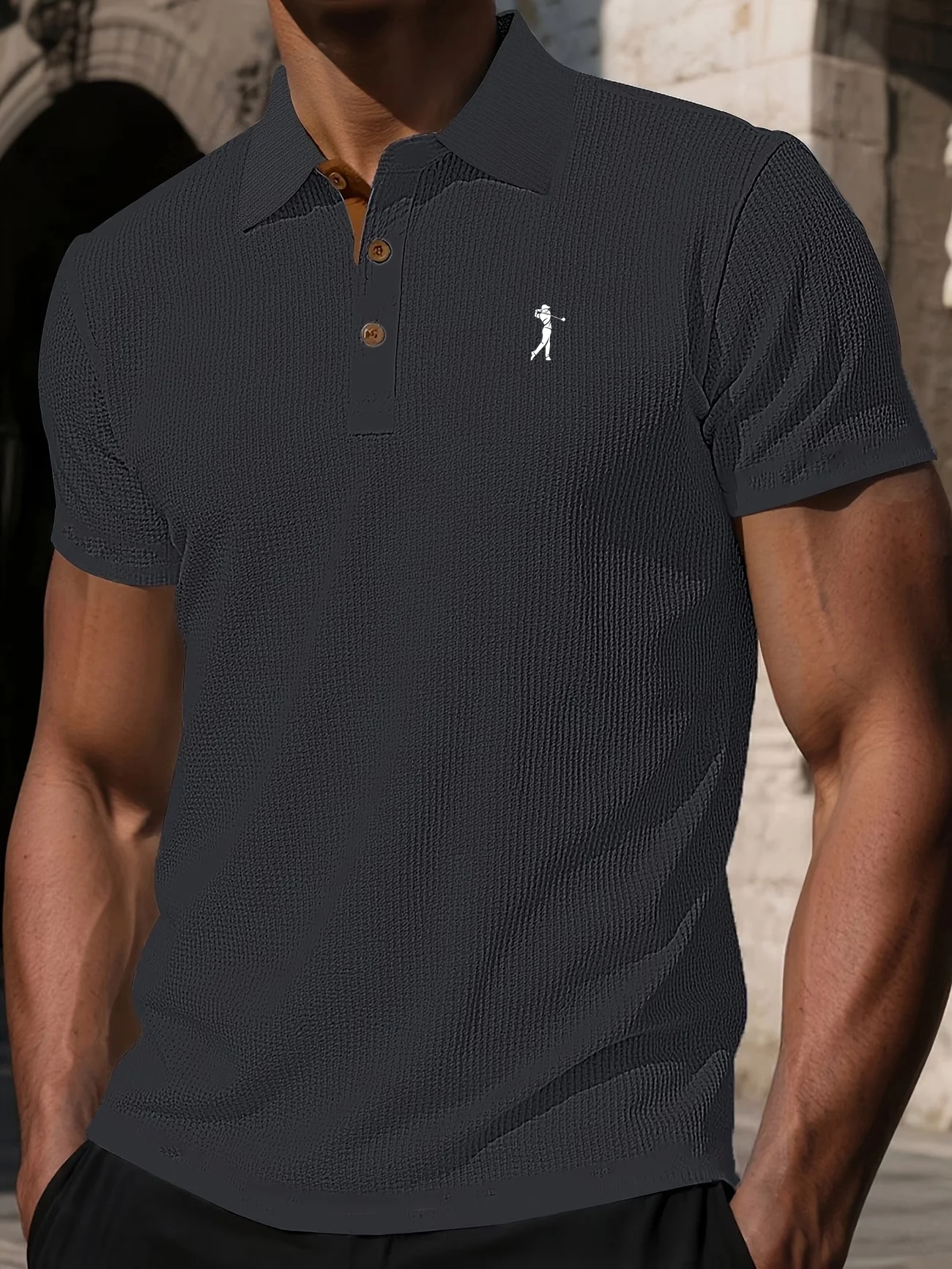 Herren Kurzarm-Poloshirt – Detail 23