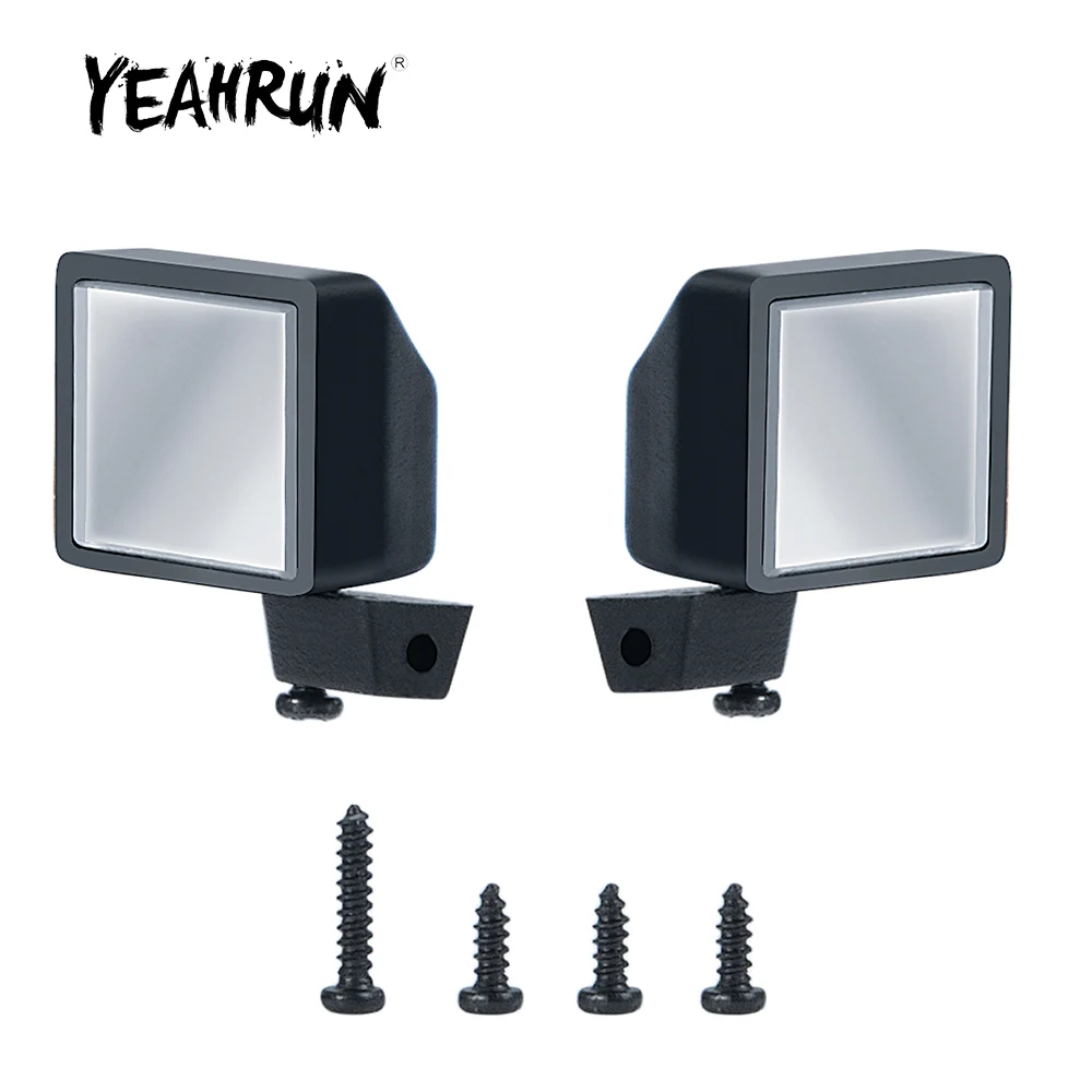 YEAHRUN Simulation Rearview Mirror for Axial SCX24 AXI00002 Wrangler AXI00005 Gladiator 1/24 RC Crawler Car Upgrade Parts