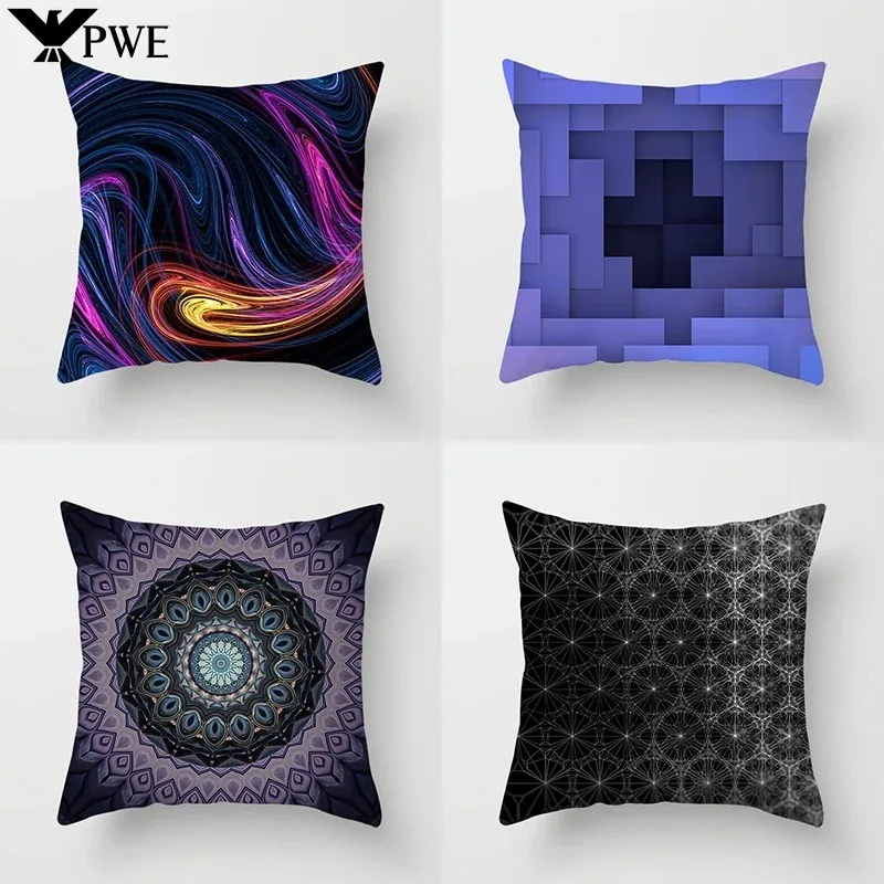 

Office Decoration Cushion Cover Home Pillowcase Square Personality Geometric Pattern Decoration