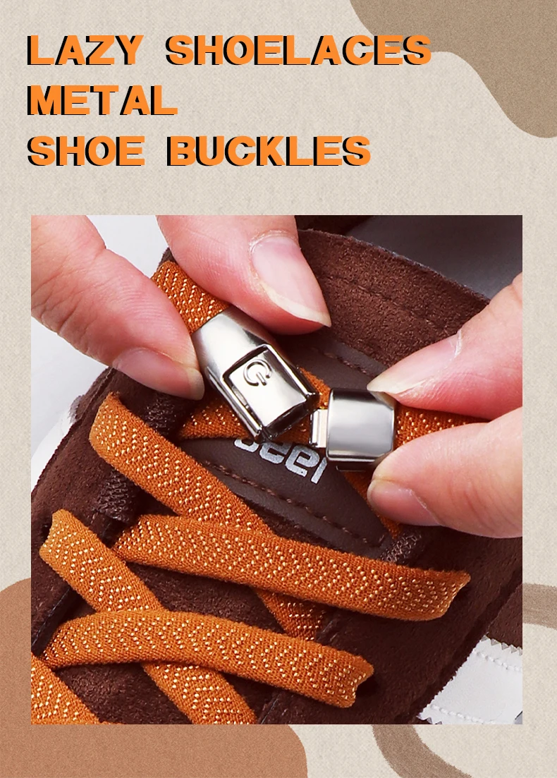 Elastische Schnürsenkel ohne Binden mit Druckverschluss, Schnellverschluss-Schnürsenkel für Sneaker, Schnellwechsel-Schnürsenkel für Kinder & Erwachsene – Detail 1