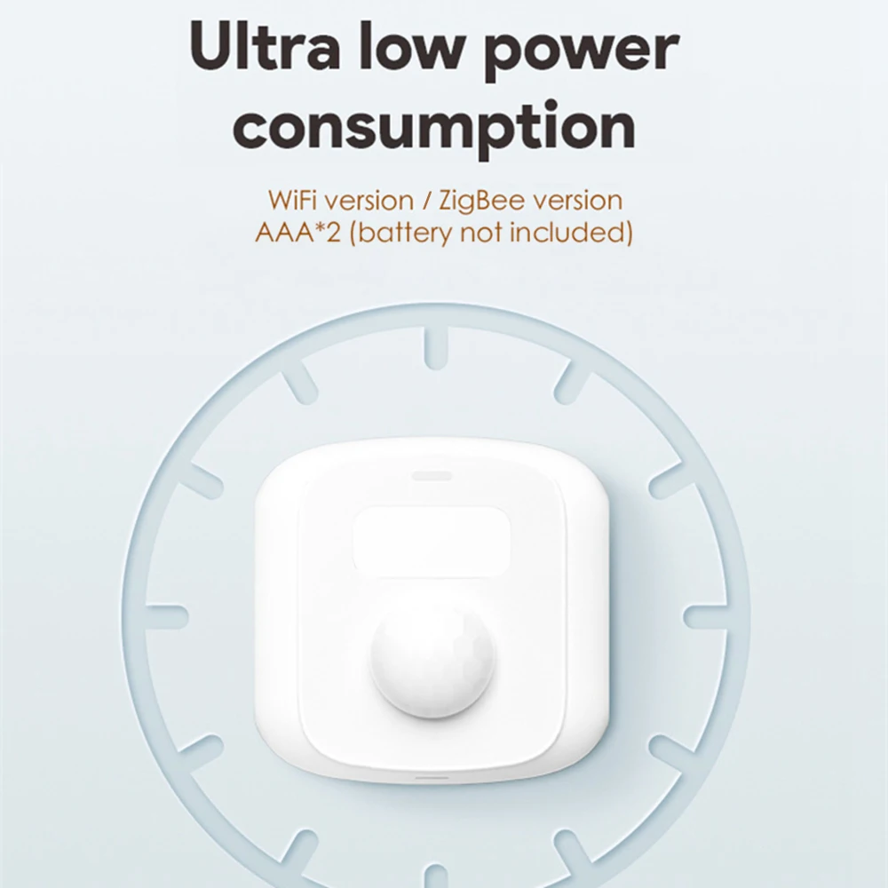 Tuya Zigbee Wifi Mini Pir Motion Sensor Smart Leven App Control Human Beweging Detector Met Licht Sensor Scène Schakelaar Functie