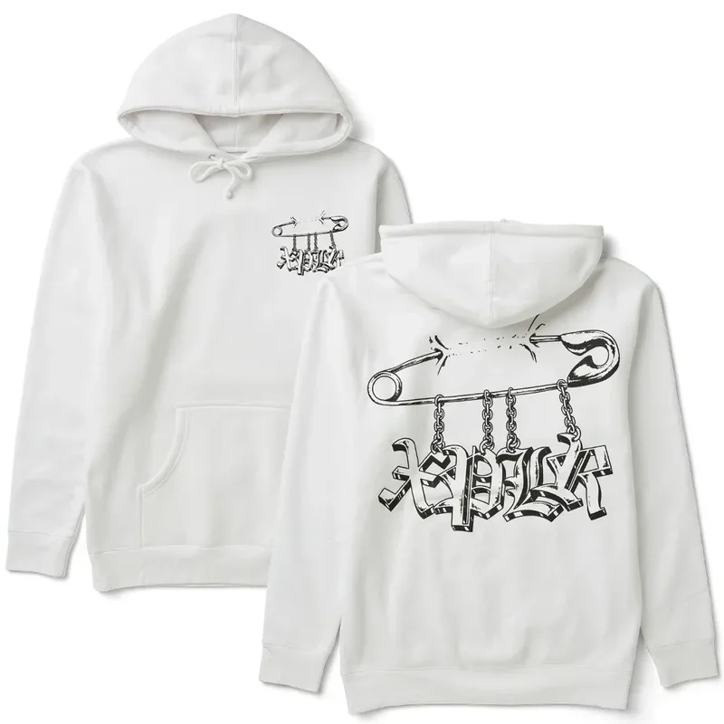 XPLR Sam and Colby Punk-Abzeichen Hoodie Unisex Freizeit-Sweatshirt – Detail 4