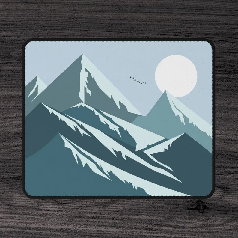 

Sunrise and Mountain mousepads are small, high-quality rubber, anti-slip and washable. Computer desktop pads are of high quality