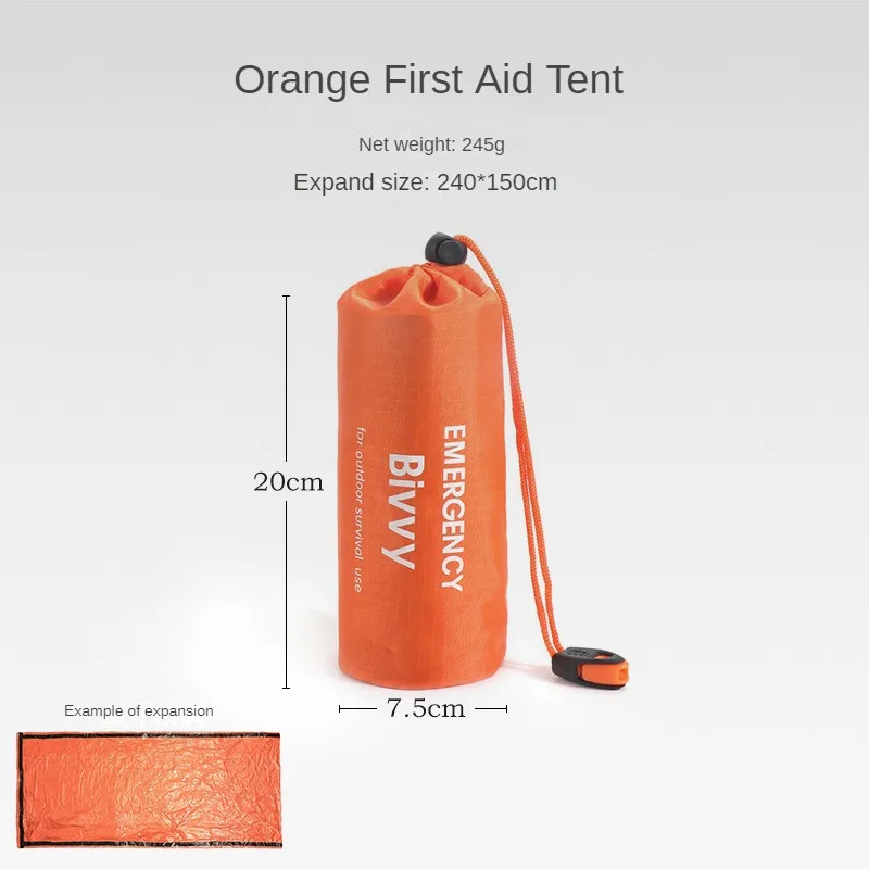 Portable Outdoor Disaster Relief Tent Camping Temporary Simple Sleeping Bag Warm First Aid Blanket Triangular Tent