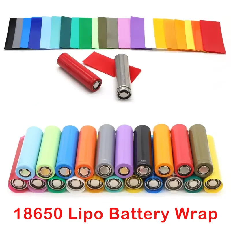 

20~500pcs 18650 Battery Film Width 29.5mm x 72mm PVC Heat Shrink Tube Precut Insulated Film Cover Lipo Battery Sleeve Casing