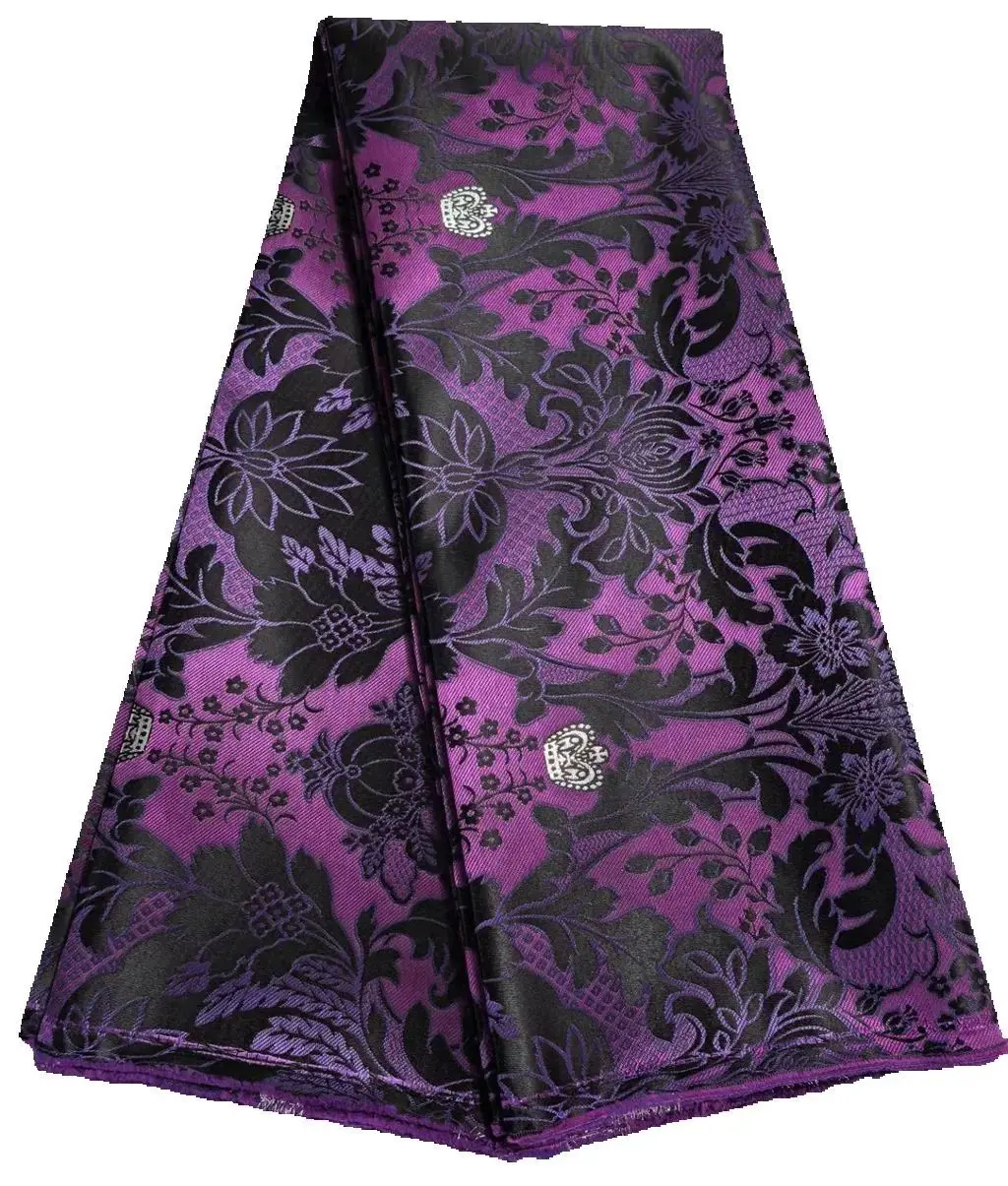 Afrikaanse Dikke Damast Kant Stof 2.5Yard Of 5Yards 2025 Jacquard Brokaat Stoffen DIY Naaien Voor Nigeria Vrouwen Headtie Aso obi Jurk