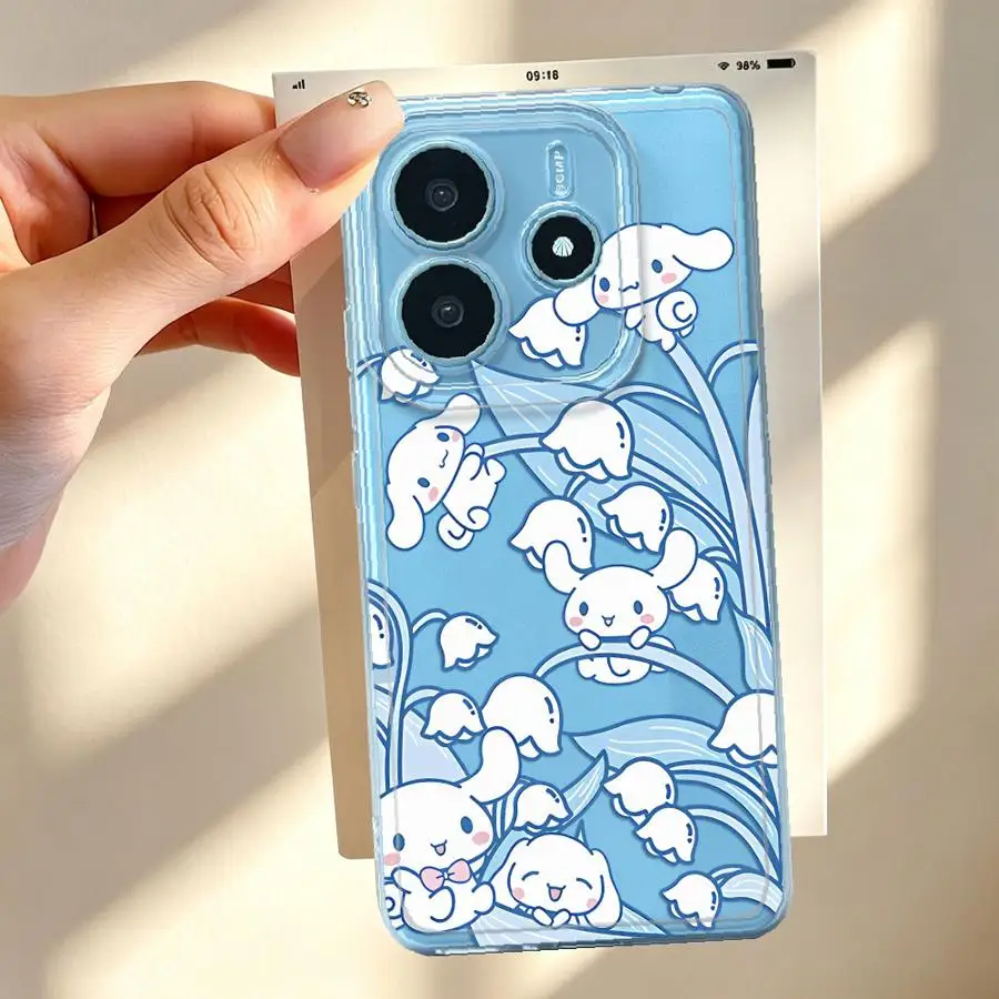 Case for Xiaomi Redmi Note 15 12 11S 13C 10S 11 9 10 14C Note 13 14 Pro Plus 12S A4 Soft Phone Cover Cute Sanrio Cinnamoroll view 4
