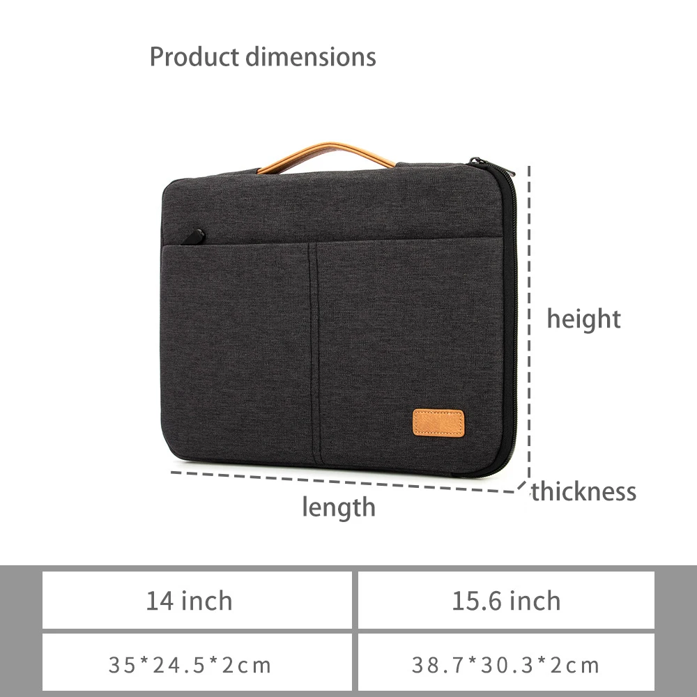 حقائب كمبيوتر محمول مقاس 14 15.6 بوصة حافظة للكمبيوتر المحمول لماك بوك العالمي مقاومة للصدمات حقيبة سفر للأعمال الكمبيوتر Funda #6