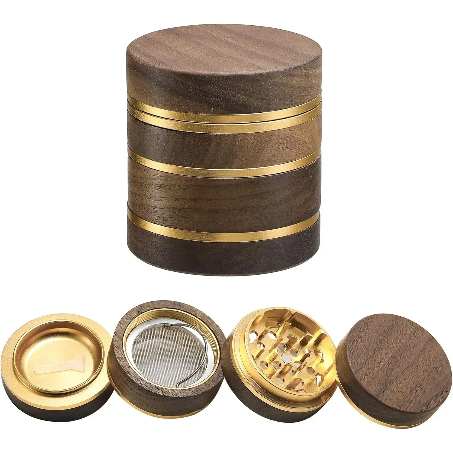 

Ручная мельница для трав из орехового дерева и алюминия - 63 мм/2,5 дюйма