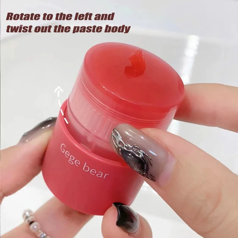 Roterende Kristallen Lippenbalsem Jelly Roze Effen Lipgloss Hydraterende Waterige Gekleurde Lippenpasta Hydraterende Getinte Lip Primer Make-Up