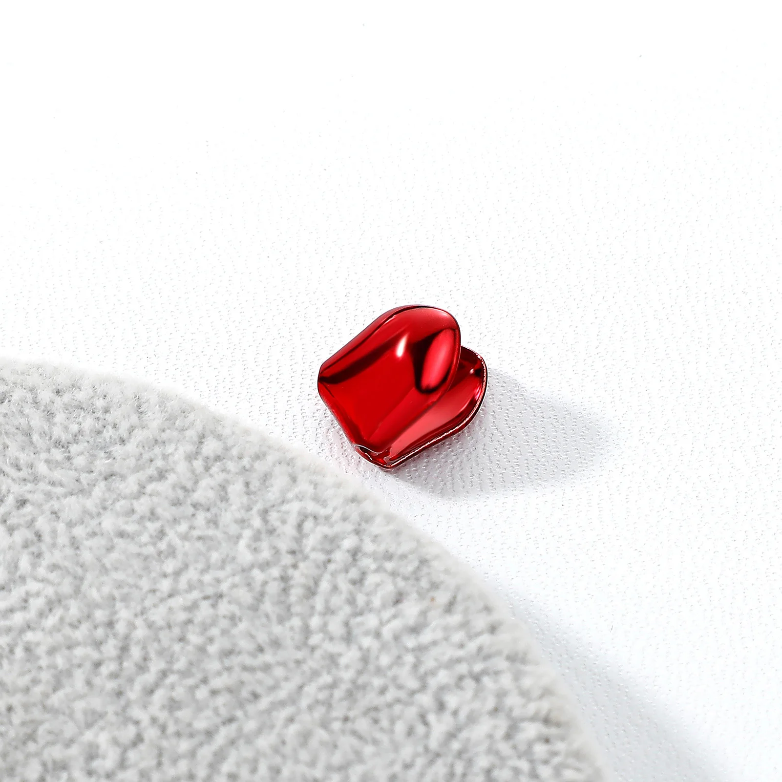Red Single Tooth Grill Mirror Plated Hip Hop Accessories