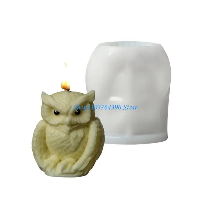 

G7NC Owl Shaped Mold Silicone Mold Aromatherapys Epoxy Resin Soap Mould