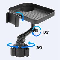 Car Cup Holder Expander Adapter Phone Holder Automotive Accessories 3 in 1 Food Table Tray Car Cup Holder Tray