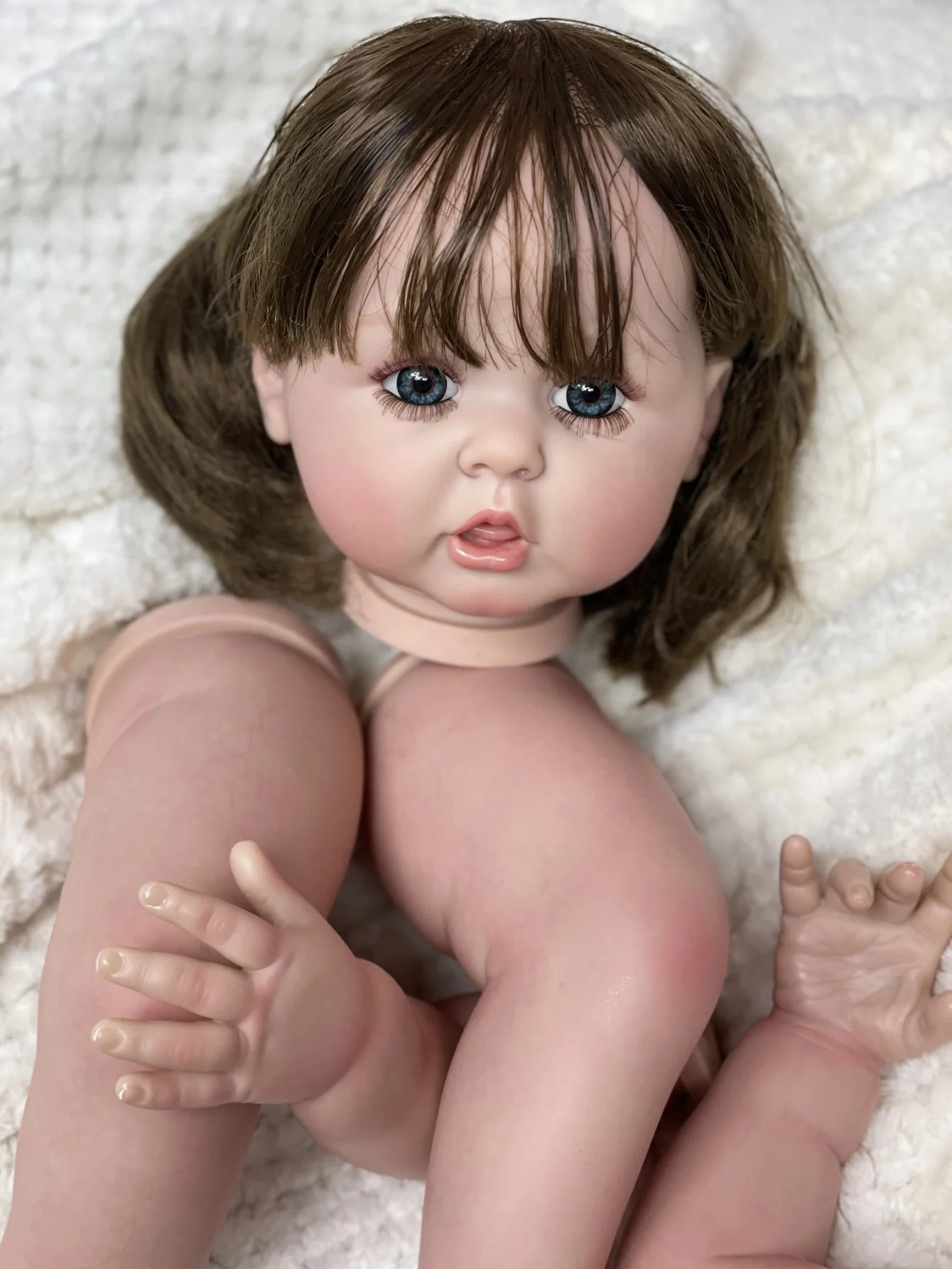 24 Inch 3D Erin Painted lifelike Unfinished Reborn Doll Handmade Lifelike Bebe Newborn Doll