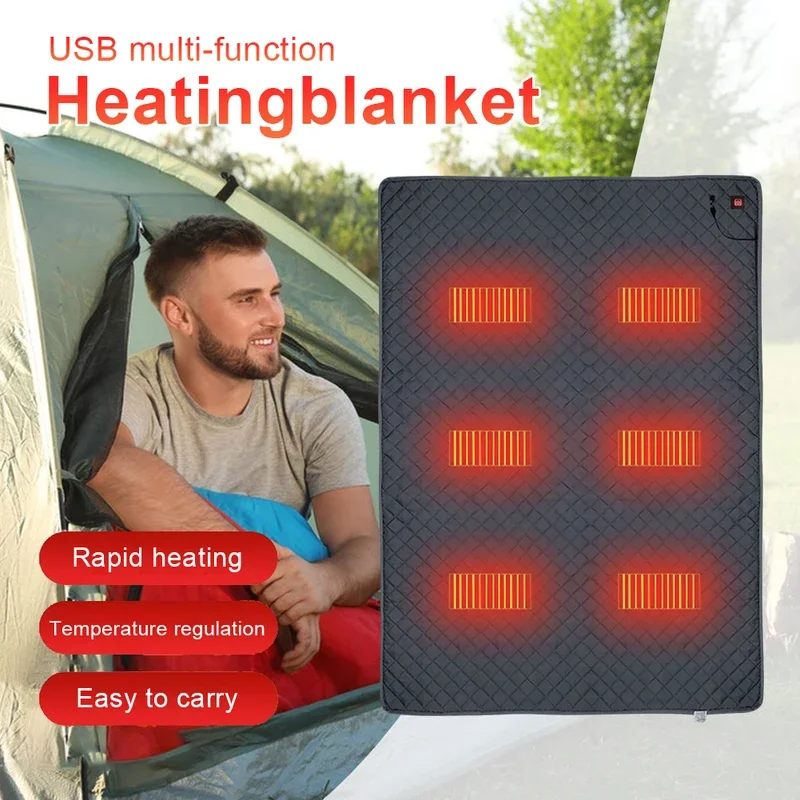 Sleeping Mattress Heated Mat 3 Gears Smart Heating Sleeping Pad Waterproof Electric Heating Blanket for Home Office Car Fishing