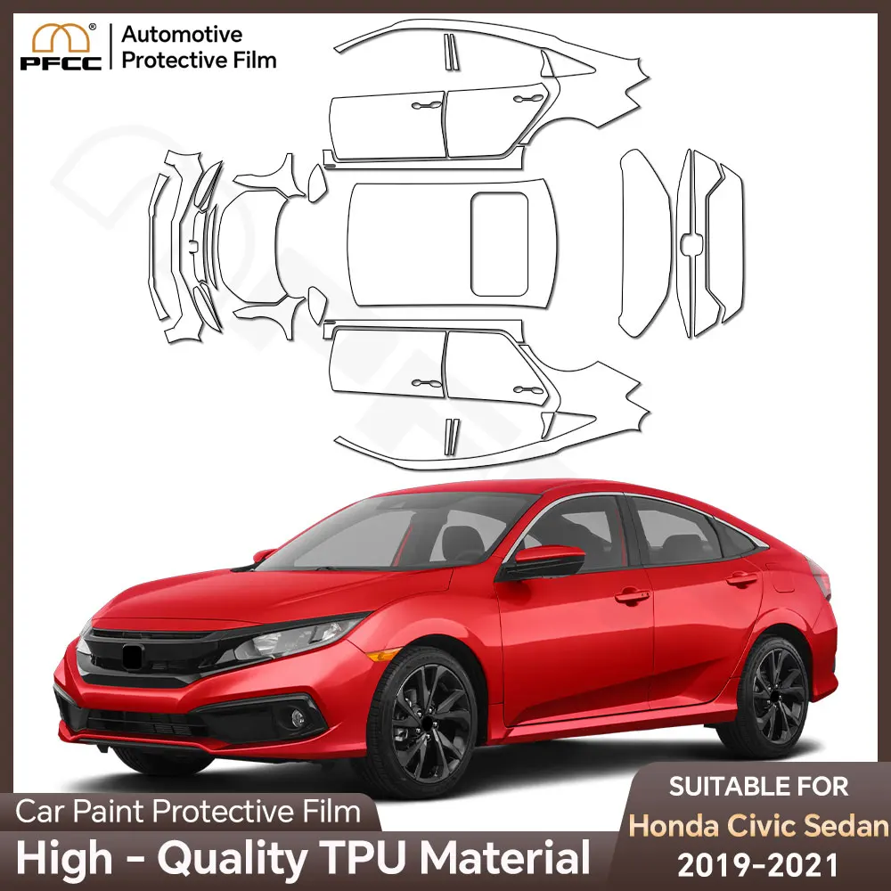 

PPF ТПУ Невидимая защитная пленка для автомобильной краски, прозрачная наклейка PPF, комплект для Honda Civic Sedan 2022 2023 2024, автомобильные аксессуары