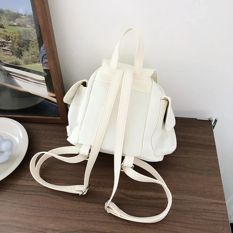 Solid Waterproof Nylon Fashion Backpack Drawstring Large Capacity Casual Shoulder Bag 2024 Hot Sale Bags for Women Bolsa Mujer