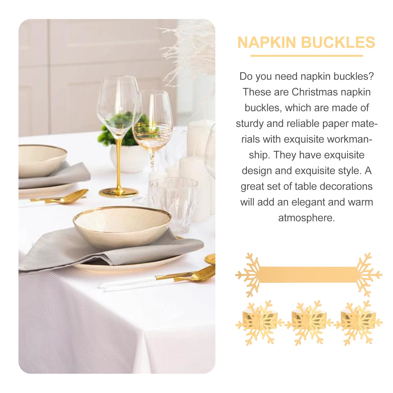 

25 Pcs Holiday Napkin Holders Buckle Dinner Table Decor Dining Rings for Decorative Buckles