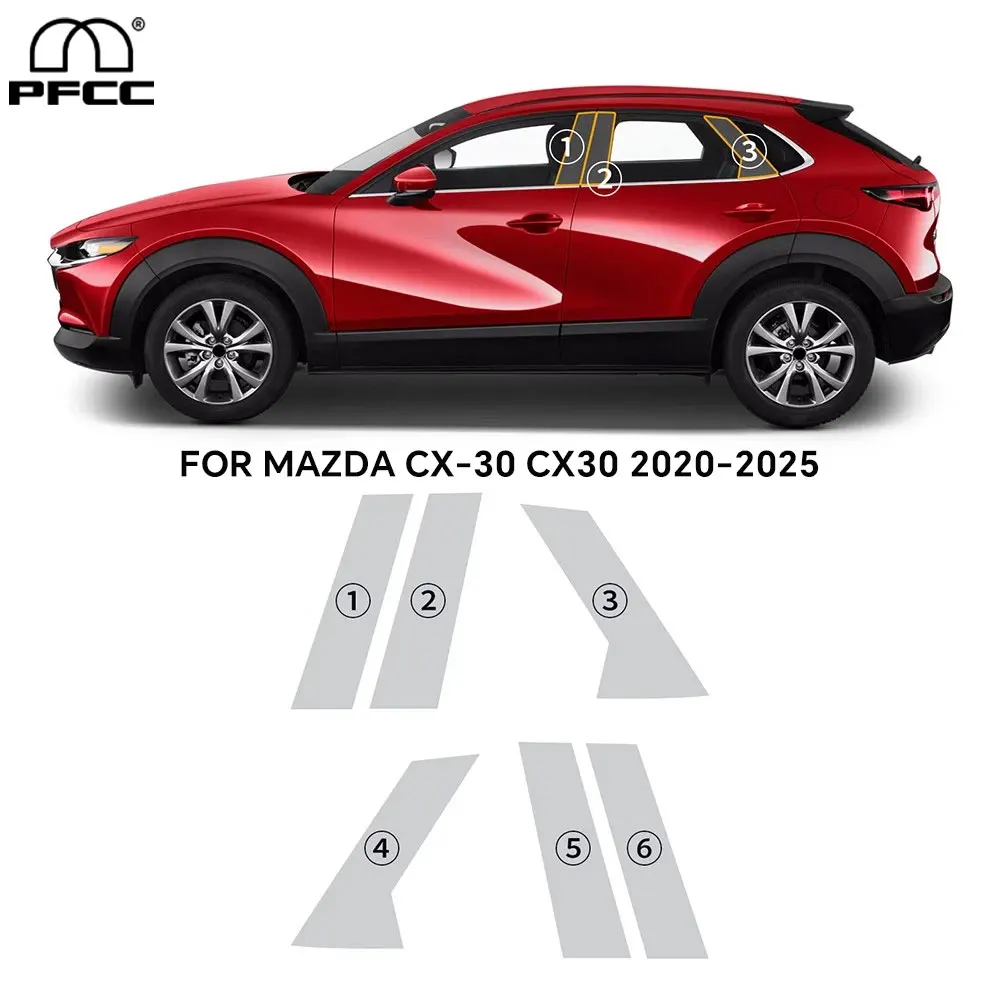 

Пользовательские стойки B, предварительно вырезанная защитная пленка для краски, PPF ТПУ для Mazda CX-30 CX30 2020-2025, внешний прозрачный комплект против царапин