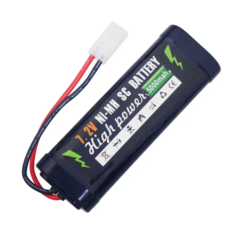 7.2V 5000mAh KET-2P spina NiMH batteria + caricabatterie USB per RC Truggy Buggy Tank, ad alta potenza con connettore Tamiya accessori batteria