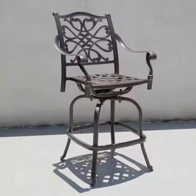 Outdoor Internet celebrity bar tables and chairs, cast aluminum casual dining tables and chairs
