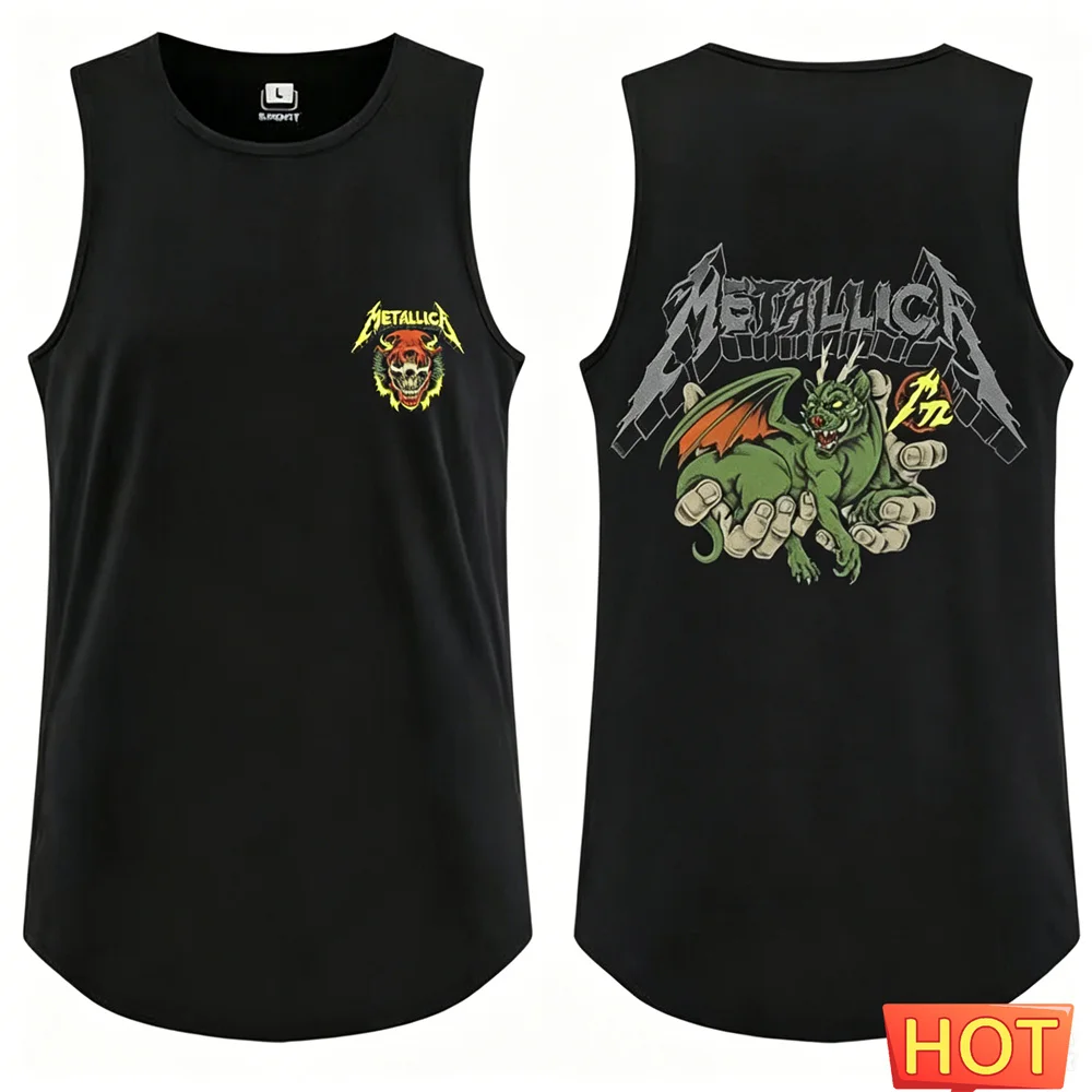 Luxury Men's sleeveless T-shirt Graphic Letter men's t-shirts and tank tops Street Fashion Y2K Men's clothing Hip hop men's vest