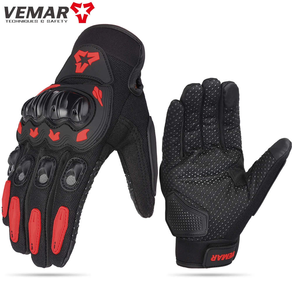 Summer New Men Motorcycle Gloves Hard Knuckle Touch Screen Motorbike Motocross Moto Biker Gloves Motorcycle Accessories M-XXL