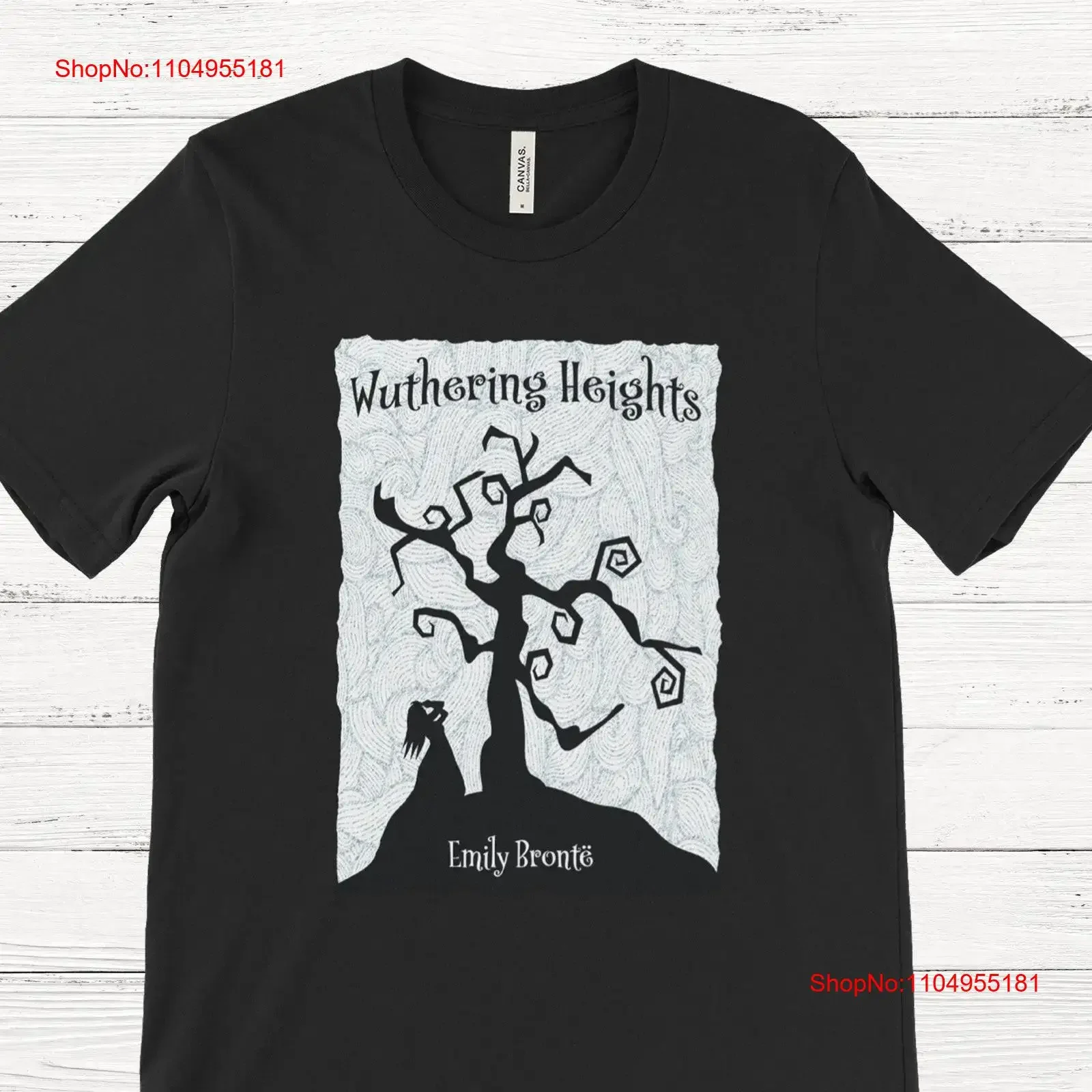 تي شيرت Wuthering Heights إميلي برونتي كتاب كلاسيكي أدبي عتيق جرافيك مغسول للجنسين متعدد الاستخدامات ملابس الشارع أوم #1