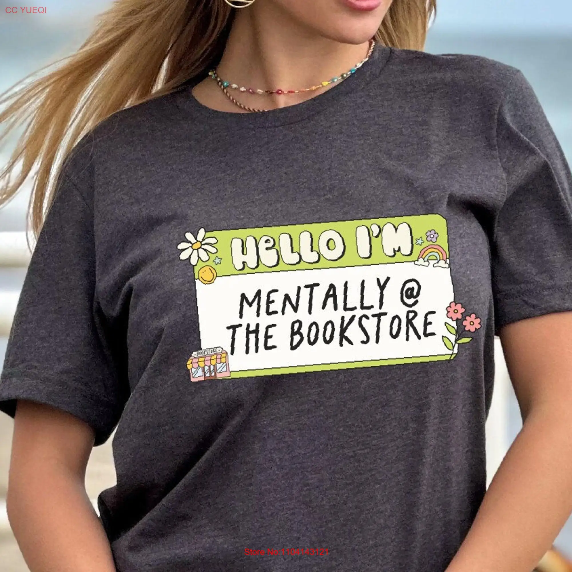 Reading T Shirt Book Lover Librarian Mentally At Store Worm Just One More Chapter long or short sleeves