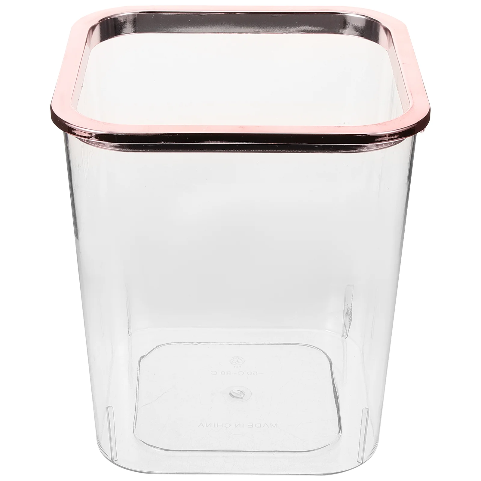 

Office Bin Transparent Trash Can Junk Case Garbage Bathroom Clear Decorative Bucket