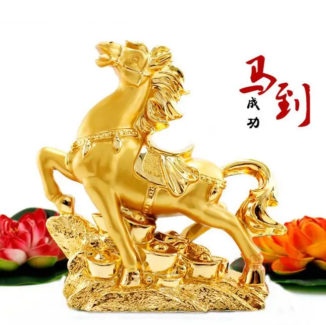 

COPPER STATUE HOME LUCKY THE HORSE DECORATION CRAFTS ORNAMENT OFFICE FENG SHUI LUCKY HORSE ORNAMENTS RICH FURNISHINGS IMMEDIATEL