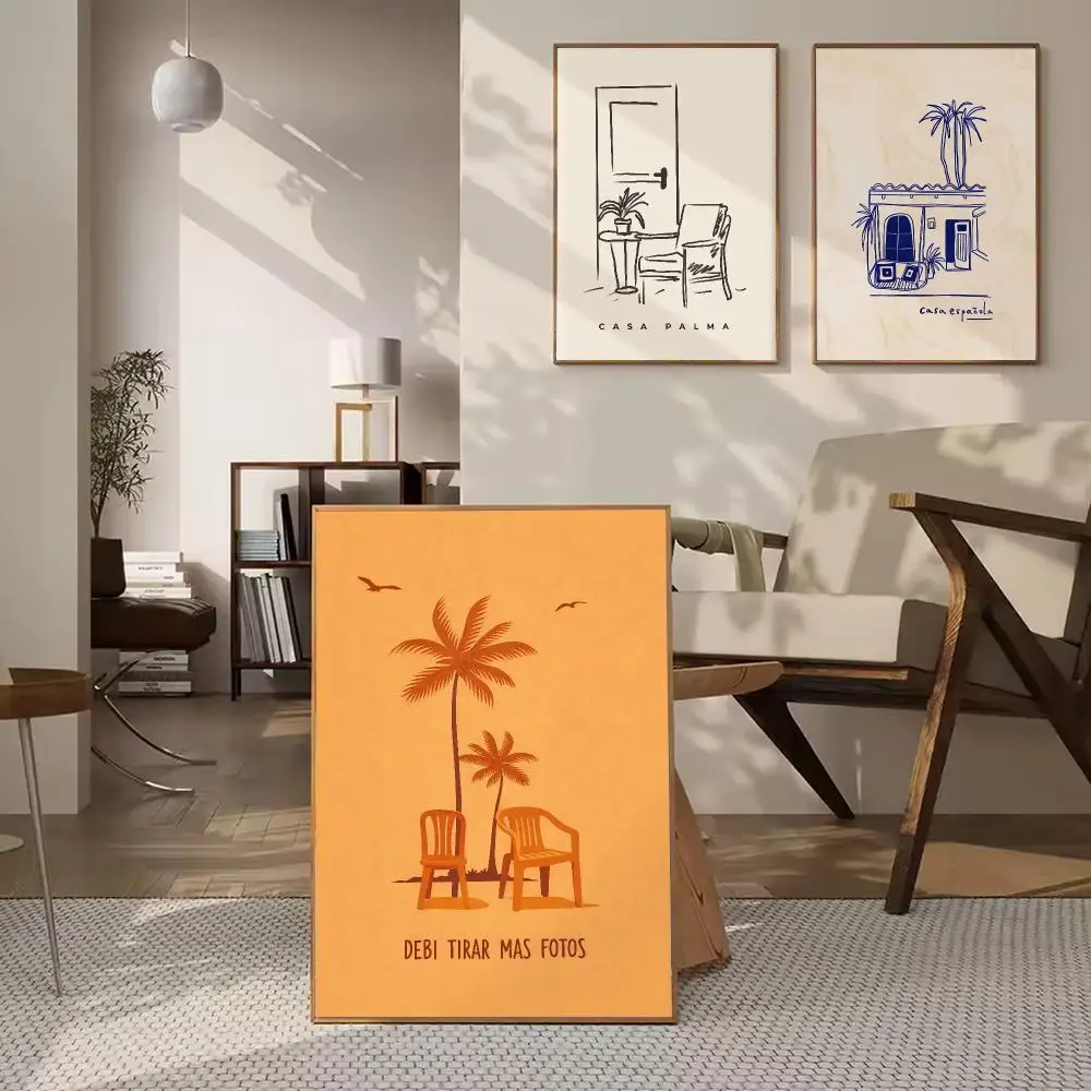 Casa Espanol HD Wall Art Poster Spanish Retro House Illustration Mediterranean Summer Aesthetic Decor Home Decoration Gift