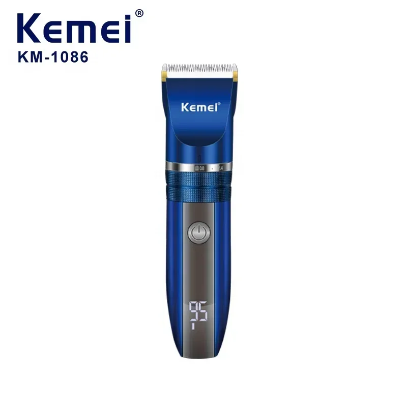 Babering Machine Electric Hair Clipper Kemei km-1085 /1086 Professional Intelligent Lcd Display Quiet Hair Trimmer