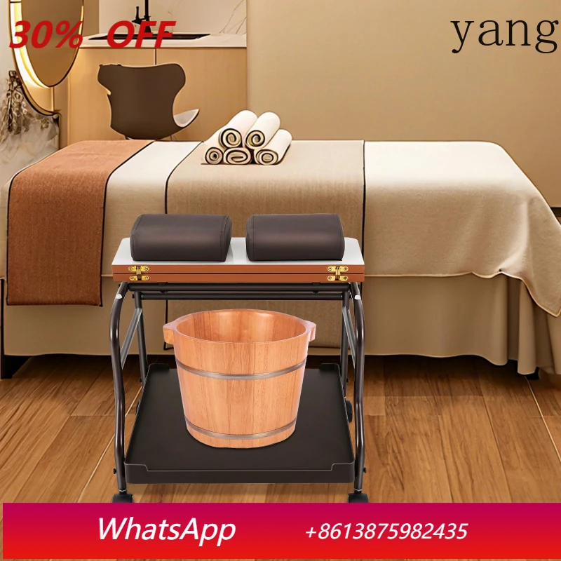 

Portable Foot Bath Trolley，Beauty Salon Nail or Foot Spa Movable Cart，Pedicure Manicure Massage Table, Footrest Stand