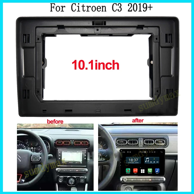 10.1inch 2din Car radio Frame Adapter For Citroen C3 XR 2019 2020 Android Big Screen Audio Dash Fitting Panel Kit